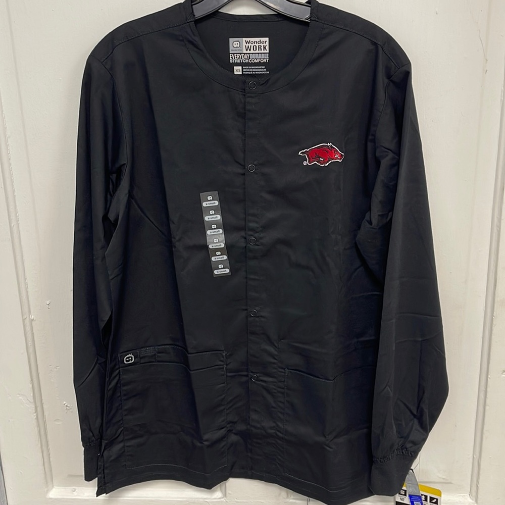Wonderwink Black Razorback Scrub Jacket